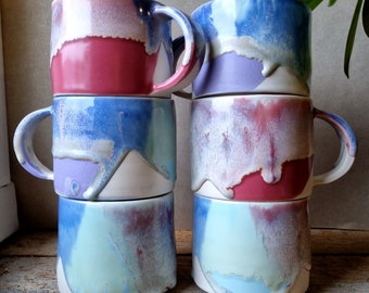 Drippin' pastel mug porcelain