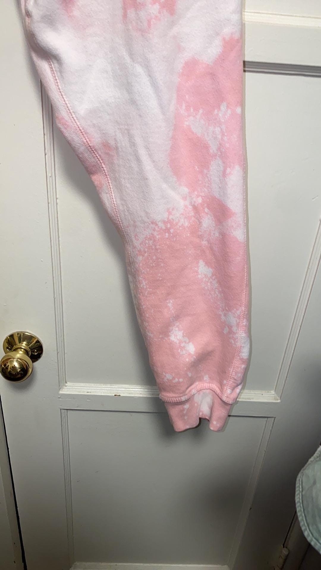 Startex Medium Pink White Bleach Dye Hoodie and Sweatpants - Etsy