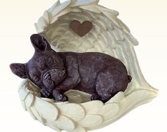 Monello Pet Urns Urn for French Bulldog 2-colored with engraving