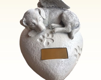 Monello Dog Urn Dog on Heart Animal Urn Urn Dog up to approx. 40 kg with engraving