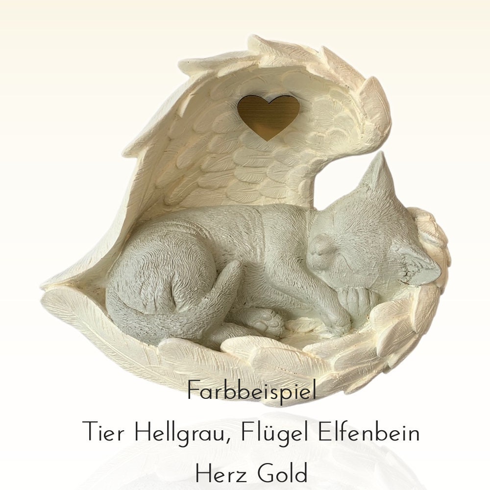 Kattenurn wit hart voor de as van uw geliefde poes of kat