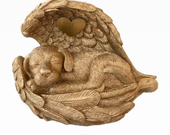 Monello Dog Urn Dog in Angel Wings Animal Urn Urn Dog up to approx. 30 kg with engraving