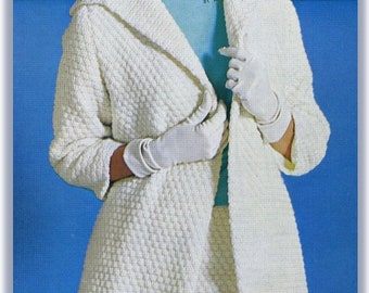 Skirt and Coat Suit Set Crochet Pattern / Women's Vintage Skirt and Coat Crochet Pattern / English