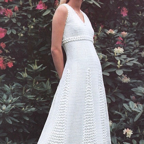 Vintage Green Crochet Maxi Dress main image 0