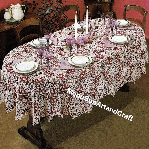 Oval Tablecloth Crochet Pattern
