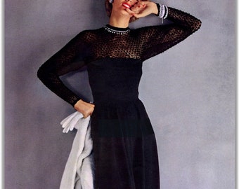 Vintage Style Ladies Dress Knitting Pattern