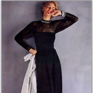 Vintage Style Ladies Dress Knitting Pattern
