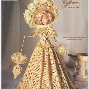 Vintage Style Barbie Gown Crochet Pattern 034