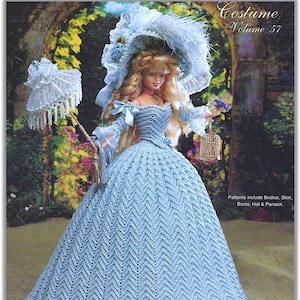 Fashion Doll Garden Party Gown Crochet Pattern (English)