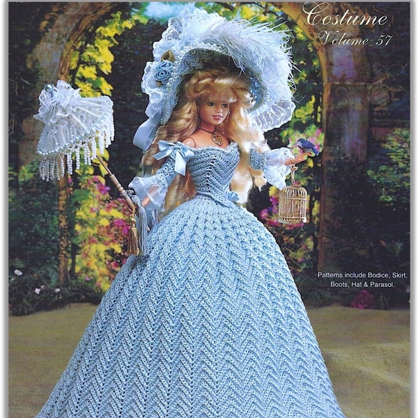 Fashion Doll Garden Party Gown Crochet Pattern (English)