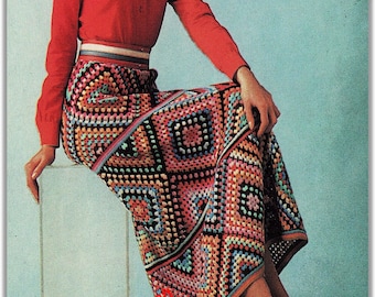 Maxi Crochet Vintage Skirt Pattern PDF