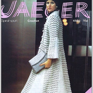 Vintage Style Maxi Evening Coat Crochet Pattern