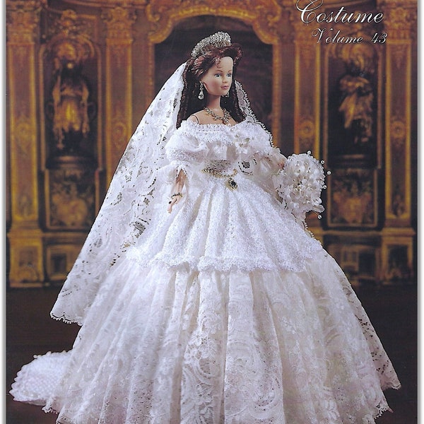 Robe de mariée Barbie style vintage au crochet, motif 043