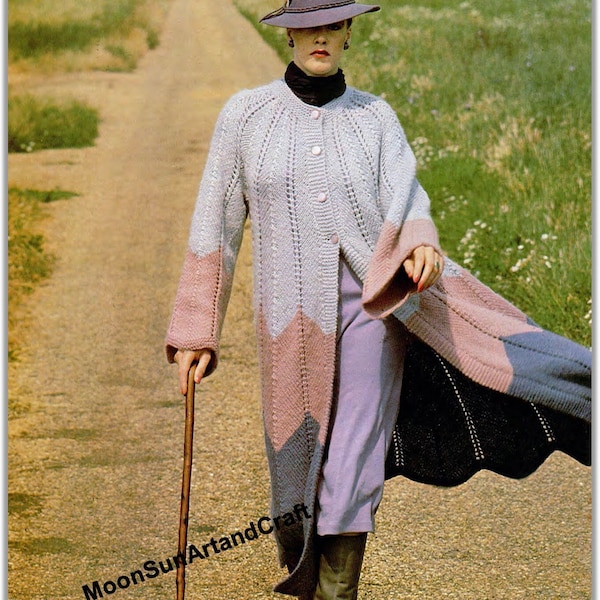 Vintage Style Ladies Spring Coat Knitting Pattern