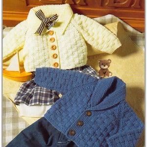 Boys and Girls Cardigan Knitting Pattern