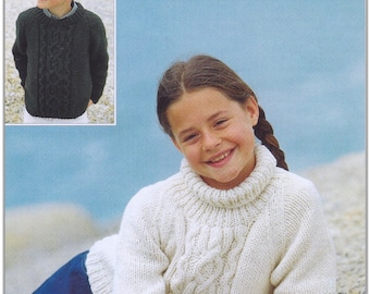 Modello per lavorare a maglia maglione grosso per bambini, ragazzi e ragazze/Modello per lavorare a maglia maglione per bambini facile da lavorare