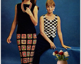 Granny Square Maxi Skirt and Top Crochet Pattern