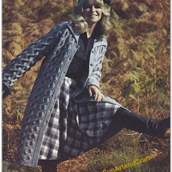 Women's Long Coat Knitting Pattern