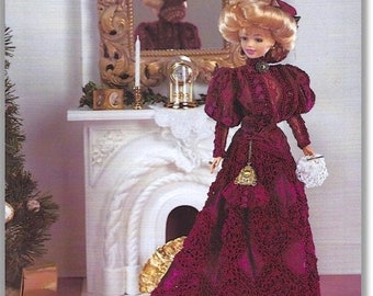 Vintage Style Barbie Gown Crochet Pattern 064