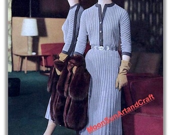 Elegant Vintage Dress Knitting Pattern