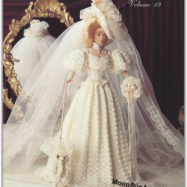 Vintage Style Barbie Wedding Dress Crochet Pattern 019