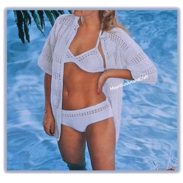 Bikini and Cover Up Crochet pattern PDF