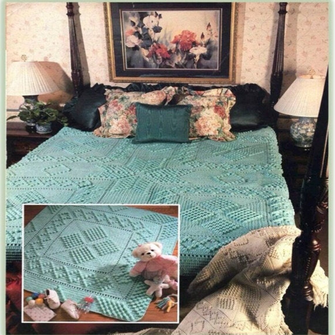 Crochet Popcorn Blanket Pattern PDF Download Etsy