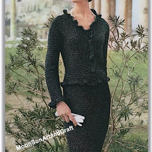 Vintage Skirt and Jacket Suit Crochet Pattern Etsy