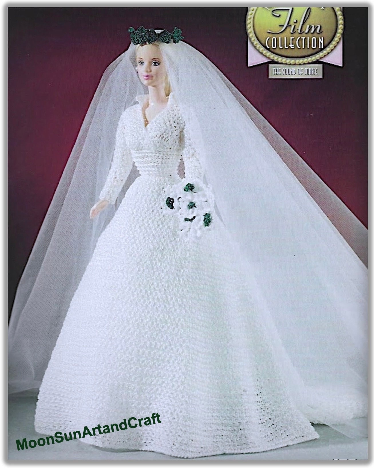 Barbie Collector White/Cream Satin & Lace 4 Pc Wedding Dress & Veil Mattel  💍