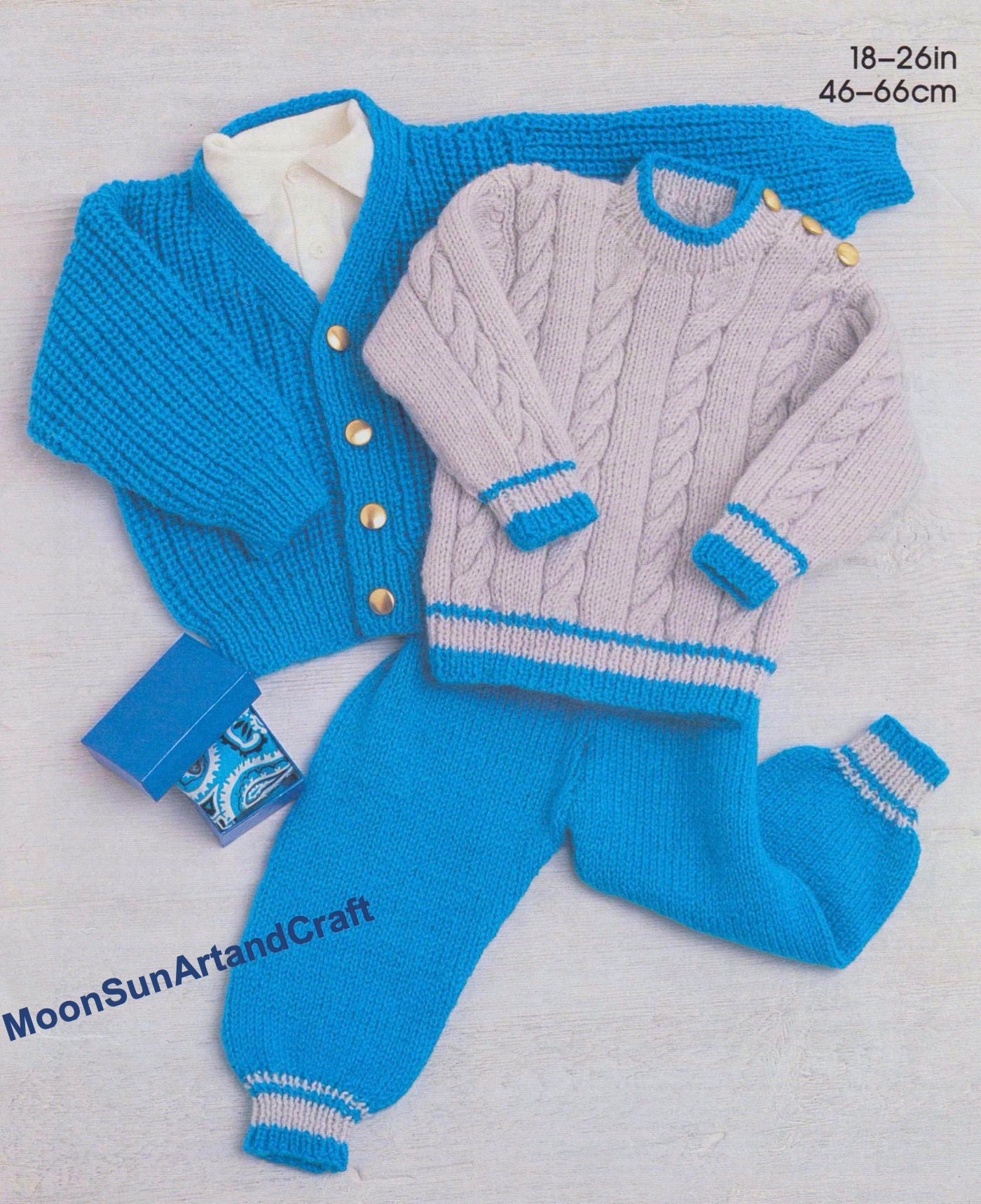 Toddler Cardigan Sweater and Pants Knitting Pattern - Etsy