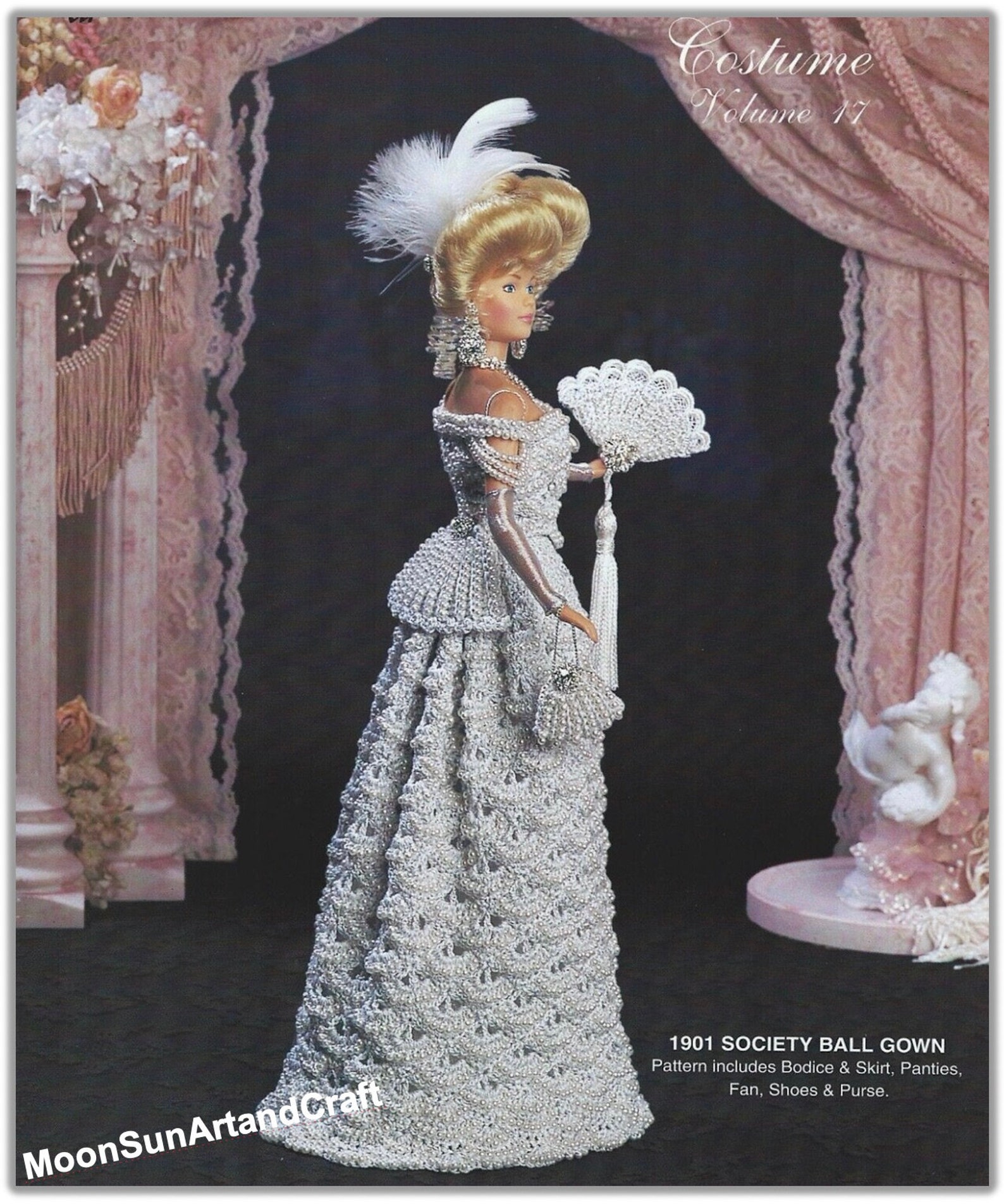 Beaded Barbie Ball Gown Crochet Pattern 017 Etsy