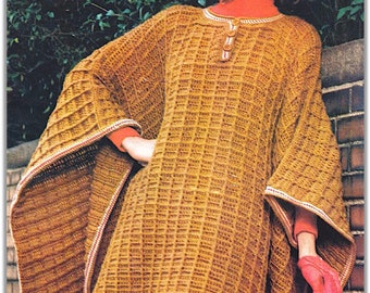 Vintage Style Women's Poncho Crochet Pattern