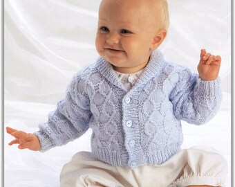 Boy's Cardigan Knitting Pattern / Baby Knitting Pattern