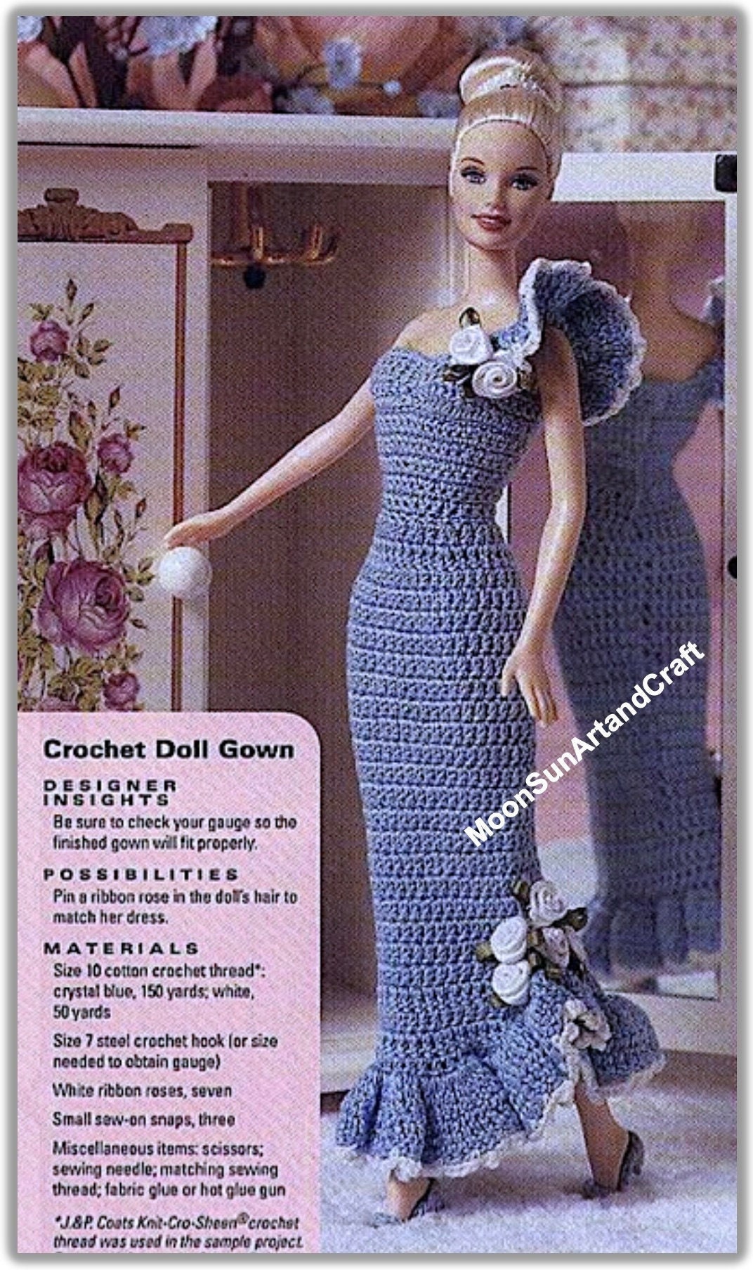 VINTAGE BARBIE - Modern Counted Cross Stitch Pattern - pdf instant download