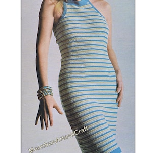 Striped Summer Dress Knitting Pattern