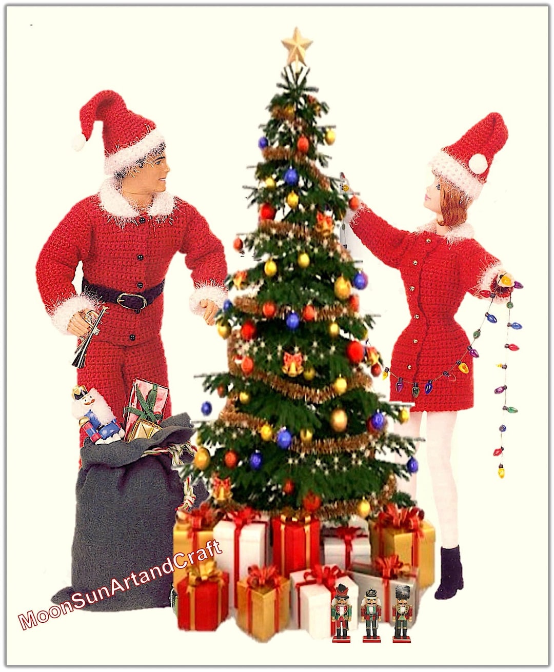 Barbie and Ken Christmas Costume Crochet Pattern - Etsy