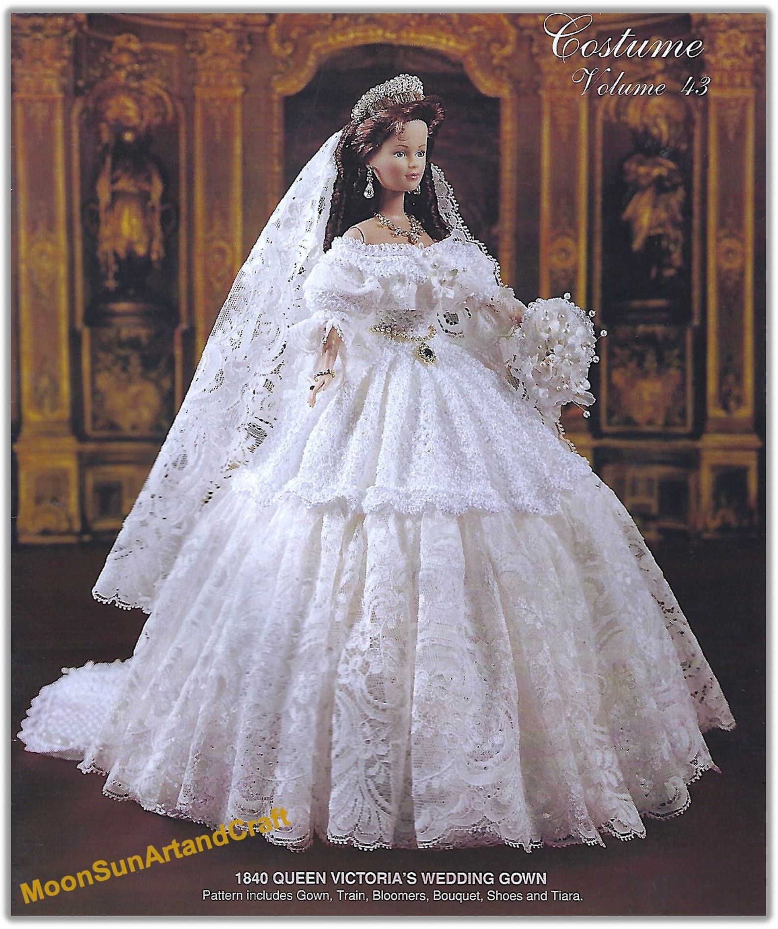 1840 Style Barbie Wedding Gown Crochet Pattern english - Etsy
