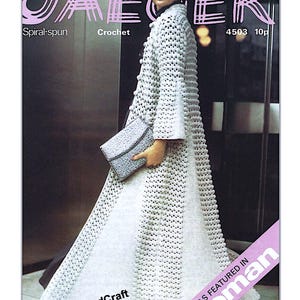 Women&#39;s Maxi Evening Coat Crochet Pattern / Maxi Coat Crochet Pattern / Long Coat Crochet Pattern