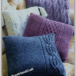 Cushion Cover Knitting Patterns (Patterns are English)