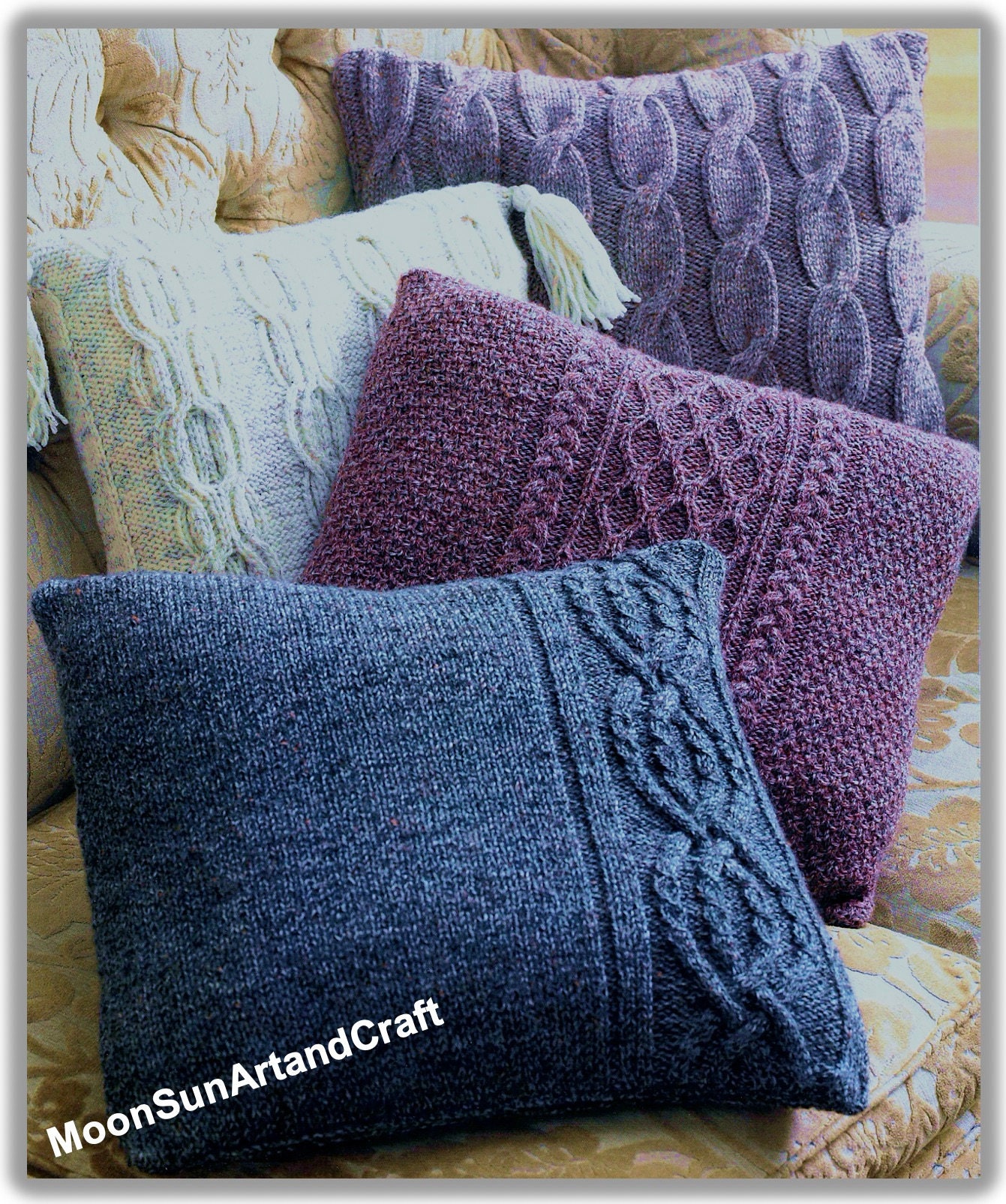 Cushion Cover Knitting Patterns Etsy