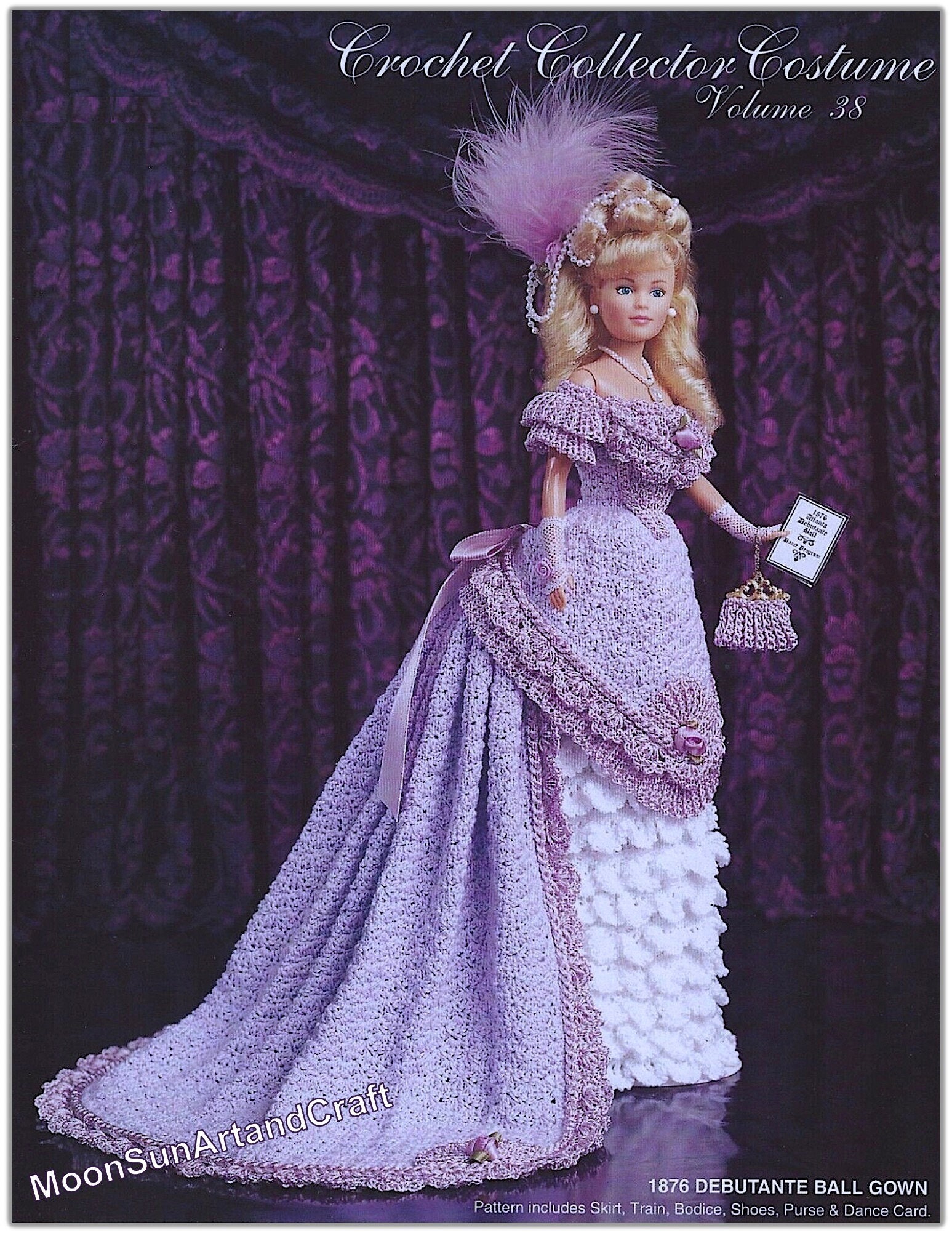 CROCHET 1999 Miss July Barbie Fashion Doll Royal Dress Pattern O479 | eBay