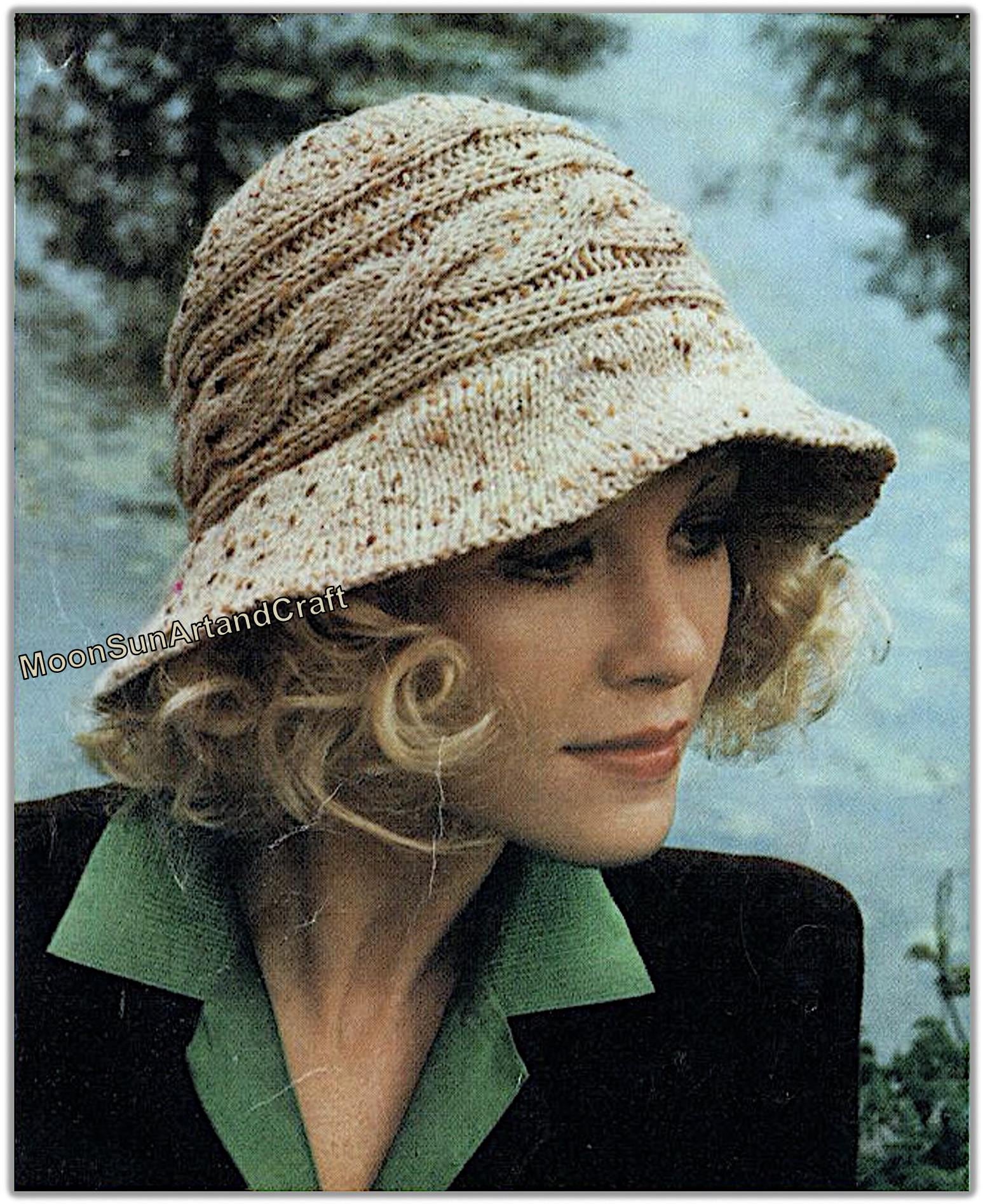 Cable Crown Hat Knitting Pattern - Etsy
