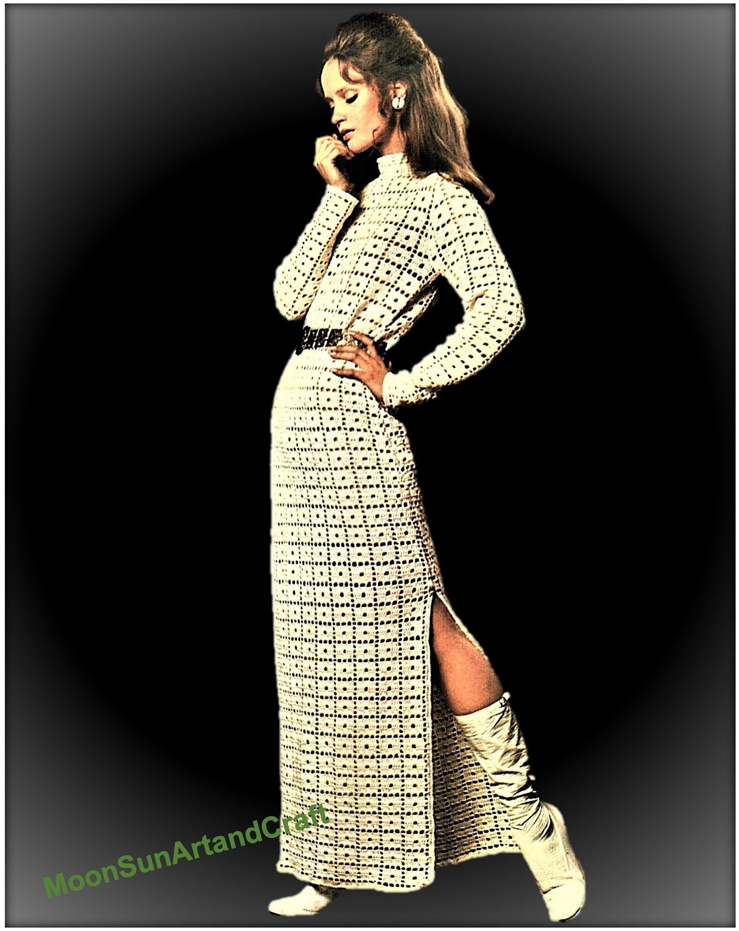 30 Maxi Dress Crochet Patterns to Make Stunning Handmade Outfits 21 Women's Long Sleeve Maxi Dress