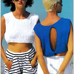 Vintage crop top dames breipatroon / breipatroon crop top