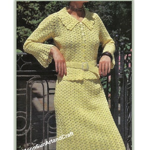 Vintage Jacket and Skirt Crochet Pattern