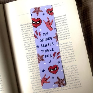Marque-pages Spiderman Tom Holland, marque-page Spiderman « Un jour nouveau », cadeaux de super-héros, cadeaux pour les amoureux des livres, Marque-pages