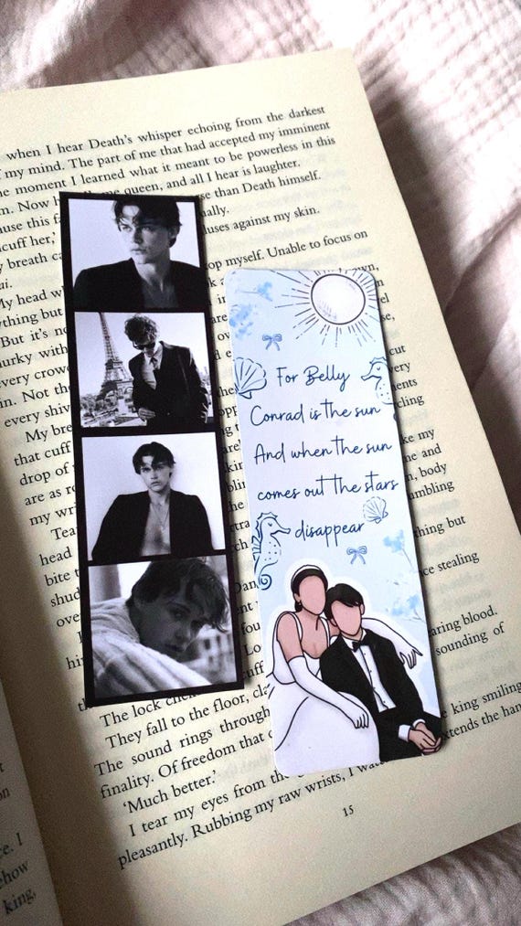 The summer I turned pretty bookmarks, Conrad Fisher, Christopher Briney, Bookmarks, tsitp gifts, summer I turned pretty Conrad Fisher gifts