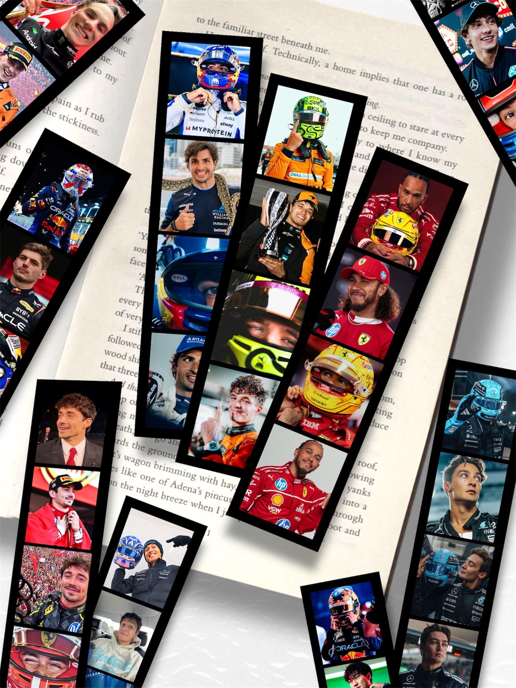 Formula One Bookmarks, F1 Lando Norris, Charles Leclerc, Lewis Hamilton ...