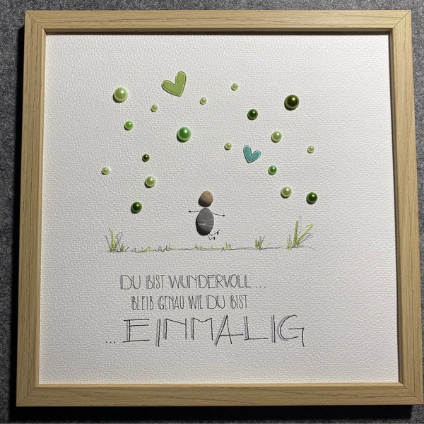 Steinbild Freundschaft, wundervoller Mensch, Einmalig