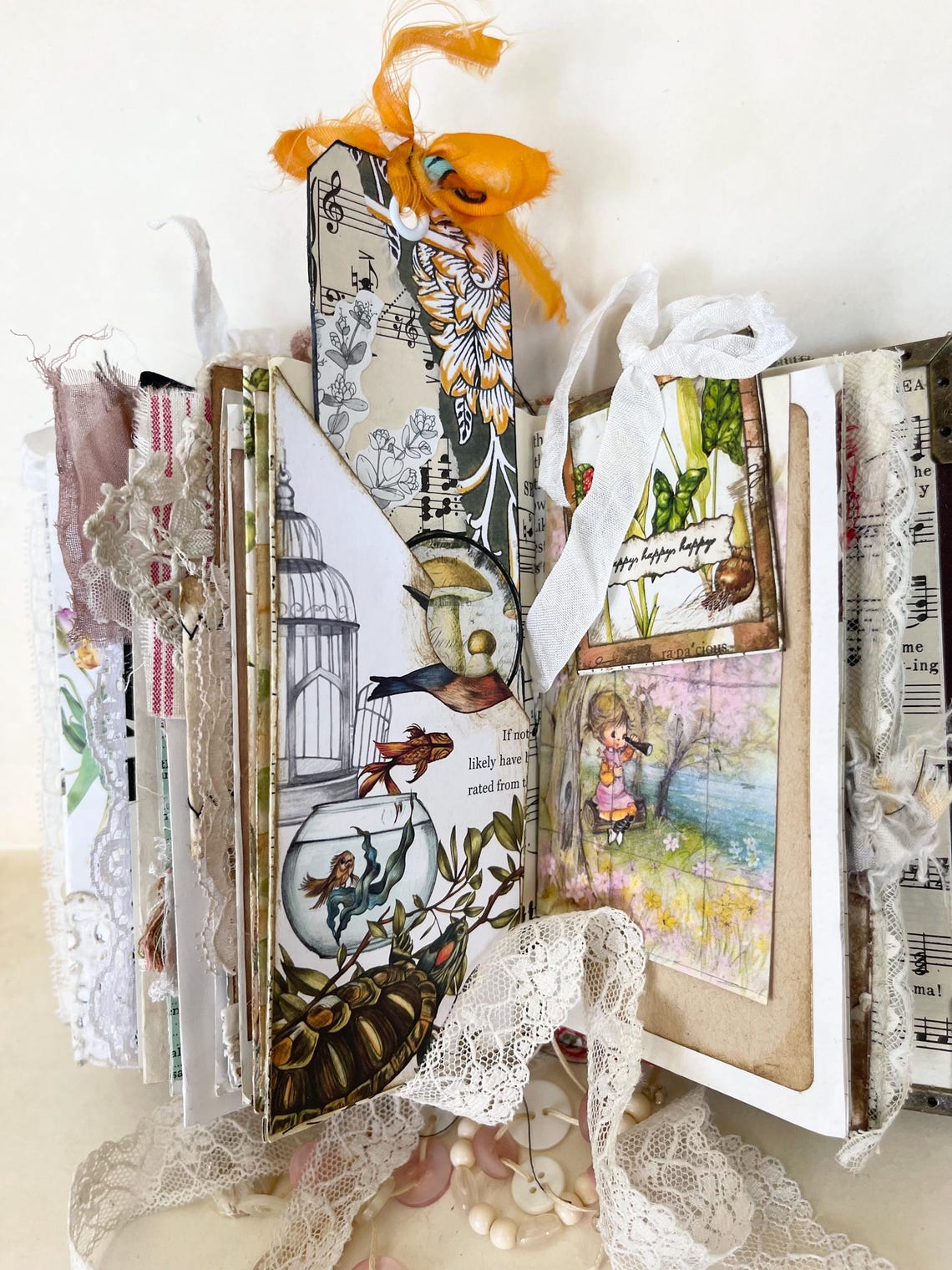 Junk Journal Handmade One of a Kind Unique Gift for Writers for Any Occasion 3 Signatures - Etsy